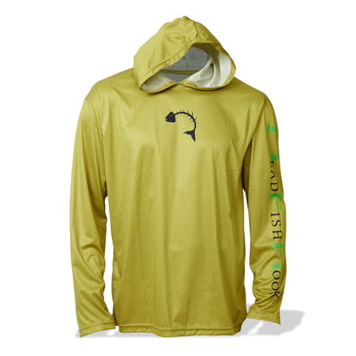 Gold Long Sleeve Hoody with 4 Colored Fishes