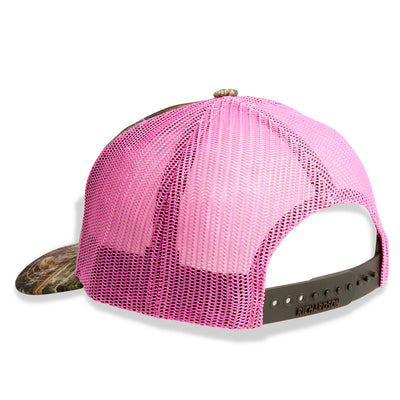 Dead Fish Hook Camo Pink Lure Truckers Hat
