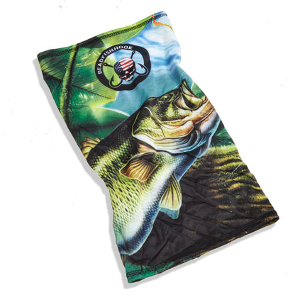 Dead Fish Hook bass gator neck gaiter flat