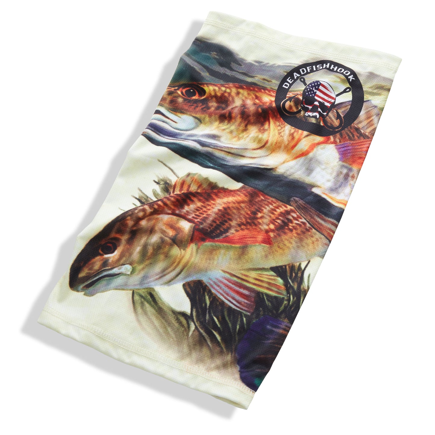Dead Fish Hook fish print Neck Gaiter