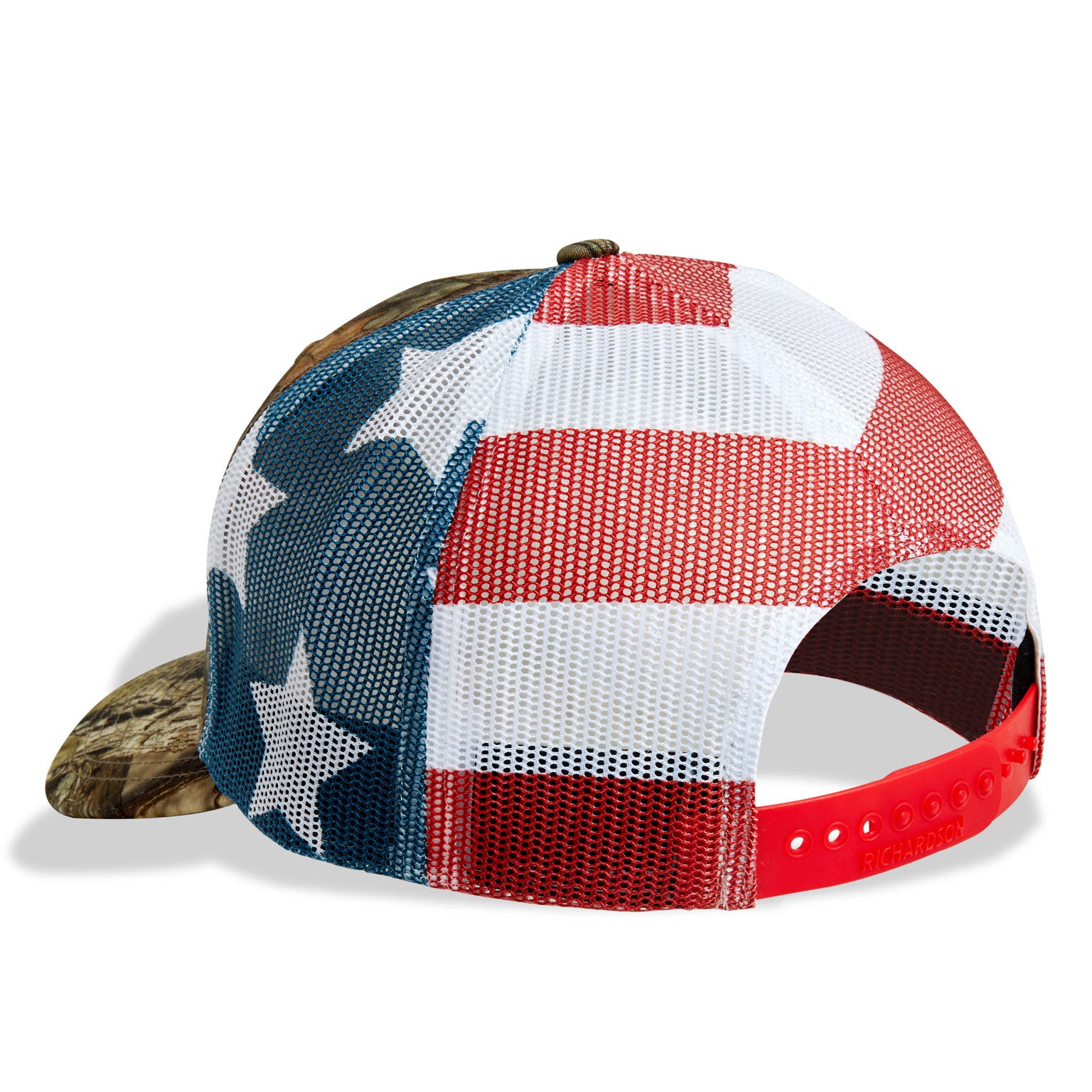 Dead Fish Hook patriotic American flag trucker hat back 
