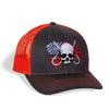 Brown Skull Logo Truckers Hat