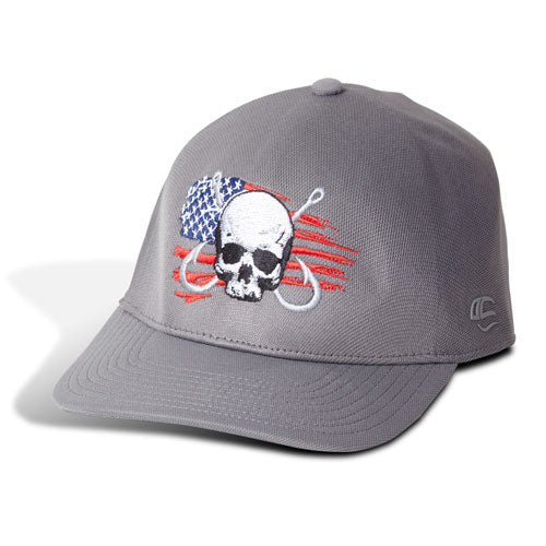 American Skull Grey Dry Fit Hat