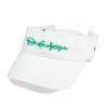 White Dead Fish Hook Visor with Green DFH