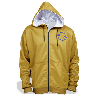 Adult Gold Zippered Hoody with Hand Pockets.